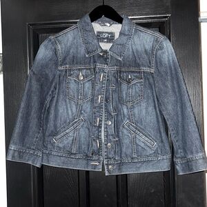 LOFT dressy jean jacket
